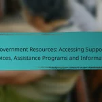 Government Resources: Accessing Support Services, Assistance Programs and Information